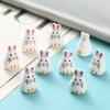 Fábrica de atacado diy jóias acessórios cerâmica multi-estilo contas soltas pintadas contas de gato da sorte contas soltas de cerâmica frisado