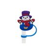 Sucesso de Vendas Transfronteiriço Série Boneco de Neve de Natal Silicone Tampa de Canudo Protetor de Pó Decorativo Capa de Canudo Desenho Animado Plugue Protetor de Pó para Canudo