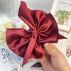Accesorio para el cabello con lazo negro del mismo estilo de Zhao Rusi, pinza para el cabello con clip, accesorio para la cabeza con forma de tiburón en la parte posterior, pinza para el cabello para mujer