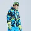Ropa de Esquí Infantil Kuluoxing Ropa de Esquí para Niños e Niñas Impermeable Cálida Transpirable Exterior Chaqueta Gruesa de Algodón