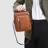 Bolsa para Hombre Urbana Simple Bandolera Bolsa Cruzada para Hombre Decoración de Cremallera Nueva Moda Bolsa Pequeña Bolso de Mano Casual de Negocios