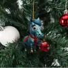 Colgante Acrílico de Alta Definición de Pony Navideño Nuevo Transfronterizo Decoración de Árbol de Navidad Arreglo Colgante Pequeño Decoración de Ambiente