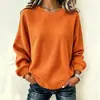 2026 Estación Independiente Moda Europea y Americana Tejido Waffle para Mujer Nuevo Holgado Casual Otoño e Invierno Manga Larga Cuello Redondo Sudadera