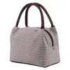 Bolsa para lonchera, lonchera portátil, lonchera de mano engrosada con papel de aluminio, lonchera con bolsa aislante de lona de arroz