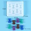 Molde de silicona decorativo para hacer mini osos de chocolate, caramelos y pasteles con pegamento de cristal.