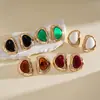 Pendientes Geométricos Irregulares de Resina Retro Europeos y Americanos, Pendientes de Nicho Transfronterizos de Alta Gama, Pendientes Personalizados para Mujer