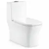 Inodoro de Cerámica Integrado de Descarga Directa|Asiento de Inodoro de Una Pieza para Baño Doméstico|Simple y Fácil de Limpiar
