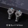 Xizang Prata Duas Cores Três Vias Pulseira Contas Espaçadoras Duas Cores Três Vias Uma Peça Cabaça Contas de Buda Pulseira Vajra Pilão Acessórios