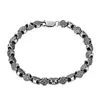 Pulsera de Flor de Cruz Plateada para Hombre Nueva Retro Punk Geométrica Rombo de Moda Atractiva Venta Directa del Fabricante