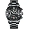 Ontheedge Ruizhi Source RZY028 Reloj de Pulsera de Cuarzo para Hombre con Correa de Acero para Negocios y Comercio Exterior