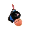 Serie de Mascotas Esponjosas Originales Jinnew Colgante de Gato Deportivo con Diseño de Bola Colgante de Felpa Llavero Divertido