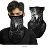 Venom Homem-Aranha Montando Protetor Facial Triangular Pendurado na Orelha Caveira de Motocicleta Máscara de Proteção Solar Pesca Adereço de Cabeça de Animal Masculino À Prova de Vento