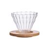 Fornecimento de cafeteira de vidro de alto borosilicato, bambu e madeira para filtro de café, cafeteira de vidro, copo de filtro de café em estoque