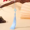Pingente de Flor Pequena Estilo Chinês com Borla de Pérola para Ventilador DIY, Acessório de Borla para Celular Hanfu Cheongsam