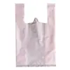 Bolsa de Chaleco de Plástico Color Macarrón para Motociclista Tamaño Grande Engrosado Bolsa para Ropa al por Mayor Bolsa Tote para Pasteles de Postre de Repostería