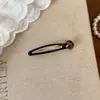Presilha de Cabelo Exclusiva Levemente Luxuosa com Estampa de Leopardo e Coração de Flor, Presilha BB Redonda Fofa e Doce para Mulheres, Presilha para Mechas Laterais com Toque de Alto Padrão