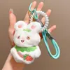 Pingente Pelúcia Coelho Fofo Pequeno Japonês Cordão de Telefone Criativo Chaveiro de Casal Presente de Aniversário Melhor Amigo Estudante