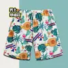 Calções de praia para homens Hot Spring Quick-Dry Loosen plus size Shorts curtos para férias à beira-mar na praia