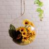 Jarrón de vidrio colgante rosa verde planta hidropónica botella de vidrio botella colgante decoraciones de vidrio hechas a mano creativas colgante de pared pecera