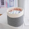 Cesto de Roupa Suja Quadrado Escandinavo Personalizado Balde de Armazenamento Cesto de Armazenamento Simples Cesto de Armazenamento de Corda de Algodão Tecido Grande Capacidade Lavável