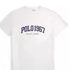 Camiseta de algodão estampada Ralph Lauren Polo transfronteiriça, envia em até 48 horas, 100% algodão, estilo unissex