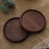 Posavasos Creativo de Madera Maciza Grabado de Logo Bandeja de Té Personalizada de Madera Soporte para Tazas Esterilla de Té Posavasos de Madera para Té Almohadilla Térmica Japonesa