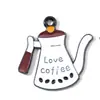 Cafetera Serie Gunmetal Café Bebida Aceite Goteo Accesorios Colgante DIY Cadena de Teléfono Llavero Encanto