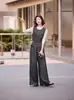 Conjunto de Moda Retro Estilo Hong Kong Otoño 2026 de Tres Piezas Reductor de Edad con Chaleco y Pantalones de Pierna Ancha