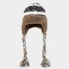 Moda Europea y Americana Exterior Resistente al Frío Gorro para Orejas Infantil Moderno Costura Combinada Versátil Trenzado Cálido Gorro Tejido Gorro de Lana para Esquí