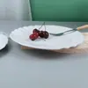 Vajilla de Cerámica Blanca Pura Sencilla para el Hogar, Color Bajo Esmalte, Plato de Postre, Plato para Bistec, Plato para Pasta, Plato Frío para Restaurante u Hotel