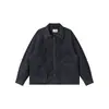 Chaqueta de pana de algodón estilo retro otoño Nanxia color azul Klein con cuello camisero, engrosada y cálida, corte holgado, moderna