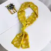 Bufanda larga nueva bufanda pequeña para mujer de Corea del Sur primavera y otoño bufanda fina estrecha de doble cara corbata de moda decorativa