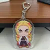 Llavero de Anime Demon Slayer Kamado Tanjirou Nezuko Acrílico Patrón de Dibujos Animados Colgante para Mochila