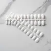 Nuevos Parches para Uñas 24 Piezas Color Puro Brillantes Ovalados Cortos Parches de Manicura Removibles Parches de Uñas Terminados Usables Parches de Uñas Postizas