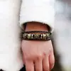 Pulsera de Cuero Trenzado con Flor de Rosa de Aleación Estilo Retro Artístico, Moderna y Versátil, Pulsera Versátil de Aliexpress
