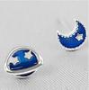 Aretes Creativos de Esmalte Goteado Aguja de Plata 925 para Mujer Estilo Coreano Pequeños Lindos Simples Aretes Pequeños Aretes de Una Semana Colección de Mujer 12