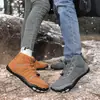 Zapatos de hombre para exteriores transfronterizos, cálidos, forrados de felpa y engrosados, botas de nieve, unisex, duraderos, antideslizantes, zapatos de algodón casuales de invierno para hombres