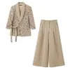 Ropa de Mujer Transfronteriza 2026 Moda Europea y Americana Holgada Artesanía Pesada Lentejuelas Traje Chaqueta + Pantalones Conjunto Mujer B129810