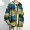 Suéter de Color Contrastante para Hombre Otoño e Invierno Nuevo Estilo Hong Kong Tendencia Holgada Chaqueta Moda Casual para Hombre y Mujer Cardigan de Punto Superior