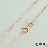 Cadena de eslabones cruzados calandrados enchapada en plata 925 oro rosa collar de plata japonés y coreano cadena de emparejamiento simple cadena de clavícula color dorado cadena larga en forma de O