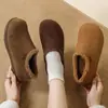 Zapatos peludos, Zapatos de algodón cálidos para una pierna, Zapatos de nieve para mujer, Nuevos zapatos Birkenstock con forro de felpa 'Papa Pequeña' de Invierno 2025