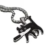 Collar de Gato de Acero Inoxidable Cuchillo de Goteo de Aceite Negro Accesorios para Llavero de Gato Collar de Gatito Hecho a Mano