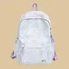 Diseño de letra bordada, suave y lindo, mochila ligera para estudiantes, moderna y elegante, perfecta para el uso diario y salidas