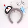 Diadema de Pingüino de Peluche Estilo Coreano para Mujer, Máscara de Maquillaje de Dibujos Animados Linda y Dulce de Ala Ancha, Diadema de Prensa para el Cabello, Diadema de Cabeza de Pez