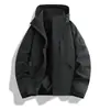 Chaqueta Cortavientos para Exteriores Otoño Invierno Tres en Uno con Forro Polar con Capucha Cálida Engrosada Moda Parche Traje de Montañismo