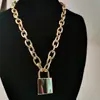 Joyería Transfronteriza Europea y Americana, Collares Punk Personalizados, Suéteres, Cadenas para Hombres y Mujeres, Discotecas, Elegantes Collares de Candado