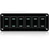 Xinhai Metal Cepillado Luz de Tira Doble Negra Panel de Control de Interruptor de Alimentación para Bus Modificado, Barco con Forma de Yate, RV