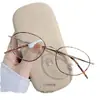 Montura Ovalada Marrón Moderna Ultraligera Moda Lente Transparente Montura de Gafas Unisex 00350