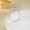Anillo de Esmeralda de Plata Esterlina S925 para Mujer Diamante de Alto Carbono Corte Raydean Corte Flor de Hielo Corte Huevo de Paloma Zircón Venta al por Mayor en Vivo