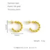 Pendientes de Acero Inoxidable Chapado en Oro de 18K con Perlas en Forma de C, Estilo Retro Francés Europeo y Americano, Nuevos, Moda de Nicho, Versátiles